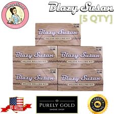 5X  Blazy Susan Deluxe Rolling Kit Set (King Papers, Filters & Tray) 5 Booklets picture