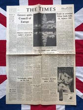 1969 Newspaper President Trafalgar Square Tree Contraceptive Pill Milan Bomb picture