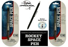 Two (2) New Fisher Space Pens #SPR84 / Black Rocket Pens With Black Ink picture