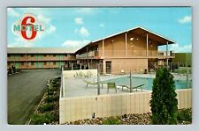 Davenport IA, Street View Motel 6 Swimming Pool Antique Vintage Iowa Postcard picture
