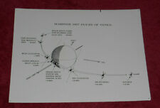 1967 NASA Photo Mariner Spacecraft Fly-By of Venus Artist Concept Diagram picture