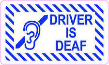 5in x 3in Driver Is Deaf Vinyl Sticker picture