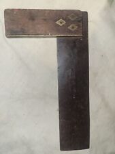 Antique 1921 William Marples & Sons 7in Rosewood Try Square Diamond Plated #2200 picture