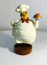 Vintage Three Hands Ceramic Fat Italian Chef With Plate Of Chicken 8.5