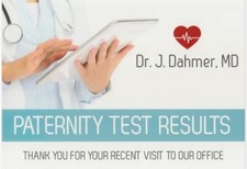 🧬 Paternity Test Results Prank Postcard- Sent Anonymously To Victim picture