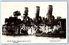 Moser NY Postcard RPPC Photo The H M S Vindictive After Her Raid On Zeebrugge picture