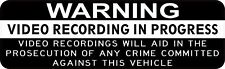 10in x 3in Video Recording in Progress Vinyl Sticker Car Vehicle Bumper Decal picture