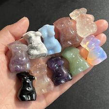 10pcs natural Mixed Fat Women Naked quartz crystal carved skull reiki healing picture