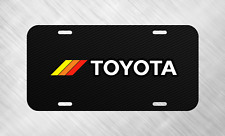 Simulated Carbon Fiber Toyota Retro License Plate Auto Car Tag   picture