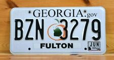 Georgia 2014 Fulton County License Plate 'BZN 3279' Peach Collectible Expired picture