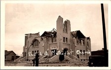 East Long Beach CA Methodist Church Earthquake Damage RPPC Vintage Postcard picture