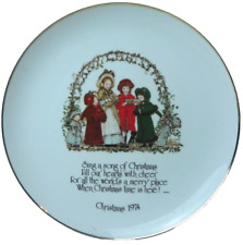 Holly Hobbie 1974 Collector Plate, Sing a Song of Christmas picture