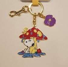 Loungefly Peanuts Snoopy and Woodstock Mushroom Keychain Charm NEW picture