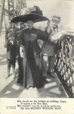 Postcard C-1910 Merry Widow Big Hat exaggeration comic humor 23-7908 picture