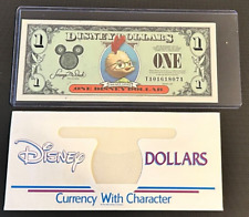 RARE 2005 $1 Chicken Little Disney Dollar T/A Series T10161807A  w/ envelope picture