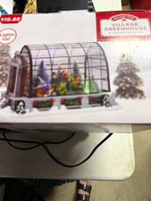 Holiday Time Lighted Christmas Village Greenhouse Building, Multicolor picture