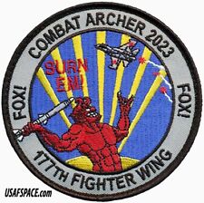 USAF 177th FIGHTER WING -177 FW-ACC-COMAT ARCHER 2023-NEW JERSEY ANG-VEL PATCH picture