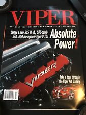 Dodge Viper Poster / Of The Spring 2003 Dodge Viper Quarterly, 18” X 24” picture