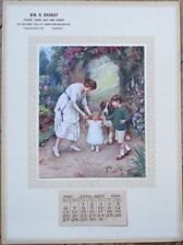 Harvey, IL 1924 Advertising Calendar, Flour Feed Hay Grain, Children and Dog picture