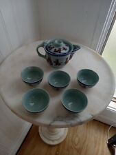 6 Piece Beautiful Japanese Tea Set 5 Cups and Tea Pot picture