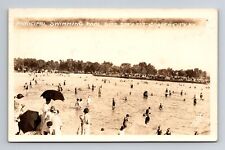 Garden City KS-Kansas RPPC Municipal Swimming Pool Real Photo 1927 Old Postcard picture