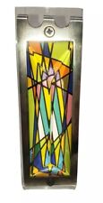 Vintage Mezuzah Holder On Lucite Stand By Noam Basson Israel Pop Art S/N picture