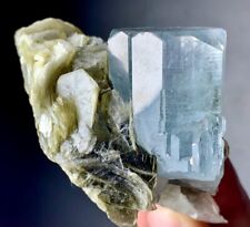 473 CTS Top Quality Terminated Aquamarine CRYSTAL with MICA from Pakistan picture