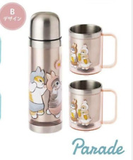 Mofusand Stainless Steel Bottle & 2P Mug Set B Design Pink New Japan picture