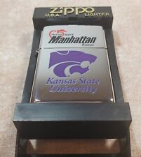 Mint K-State Wildcats Zippo Lighter Manhattan Kansas in Box Little Apple Rare picture