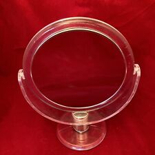 Double Sided Clear Vanity Mirror with Magnifier Acrylic Table Top Cosmetic picture