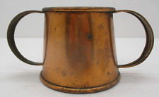 Vintage Colonial Virginia Hand Hammered Copper 2-Handled Cup picture