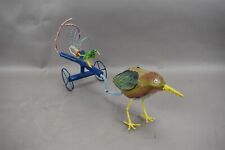 Bill Reid Metal Art Sculpture Birds Painted Welded Pulling Wagon Surrealism  picture