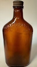 Vintage 1960 Fleischmann’s Whiskey Liquor Federal Law Forbids Brown Flask Bottle picture