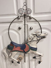 Curtis Jere Vintage Heavy Metal Carousel Horse Weathered Signed Origin.Tag 1987 picture