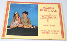 1949 Calendar ACME Fuel CO Olympia WA Northwest picture