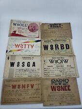 Vintage 1930s Ham Radio QSL Postcards Lot Of 8 picture