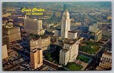 Civic Center Los Angeles California Aerial View Skyscrapers Downtown Postcard picture