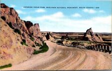 Entering Cedar Pass Badlands National Monument South Dakota Postcard Unused C6 picture