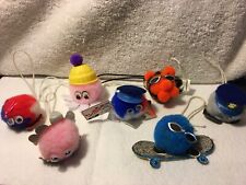 Vintage lot of Seven (7) WEEPULS Fluffy Pom-Poms, Stick-On Feet, Googly Eyes picture