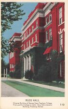 Pittsburg KS Russ Hall Teachers College Administration Building Vintage Postcard picture