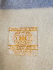 Vintage Golden and Blue Hudson Bay Wool Blanket picture