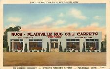 Nice Linen Advertising Postcard; Plainville Rug Co. Carpets Plainville CT  picture