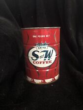 Vintage S & W 1 Pound Coffee Can  picture