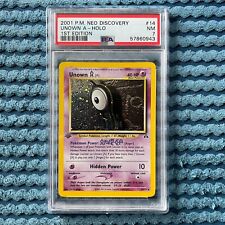 2001 Pokemon Neo Discovery Unown A Holo 1st Edition PSA 7 NM 14/75 picture