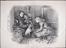 Antique, Christmas Fancies, Thomas Nast Harper's Weekly Engraving, 12/24/1881 picture