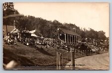 RPPC Postcard Springfield VT 1909 County Fair Grandstand Race Track Photo AN20 picture