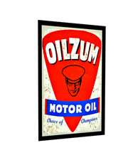 Oilzum  Motor Oil Vintage Replica Sticker Sign Gas & Lubricants  4 Sizes picture