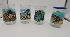 Lot Of 4 Vintage Welch's Endangered Species Glass Jam Jelly Jars Glasses WWF  picture
