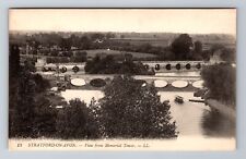 Stratford-upon-Avon-England, Memorial Tower, Antique, Vintage Souvenir Postcard picture