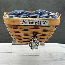 Longaberger 2008 Bee Basket Blue Red Accent Weave Star Shaped Protector picture